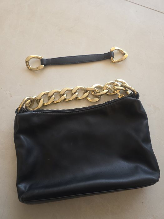 Patrizia Pepe чанта – естествена кожа, черна