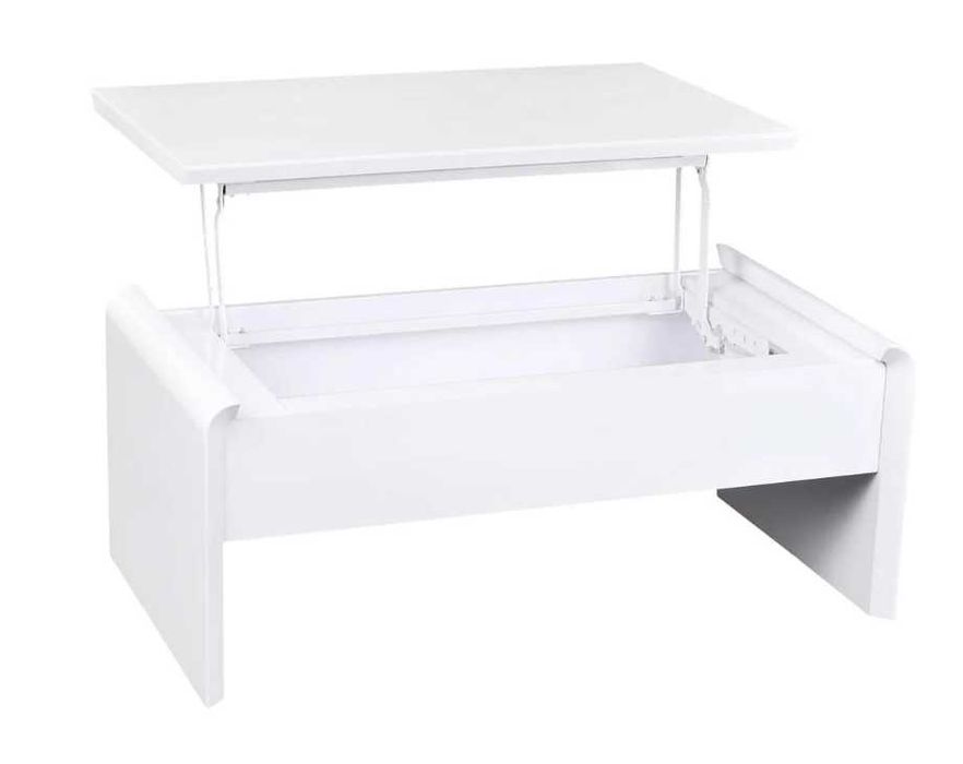 Бяла холна маса с повдигащ се плот 110/60/45 см