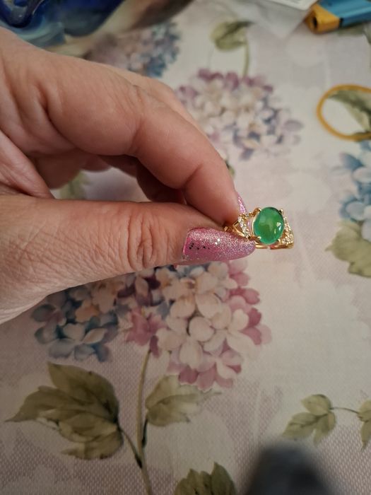 Inel reglabil Alexandrit Hong Kong piatra care își schimba culoarea