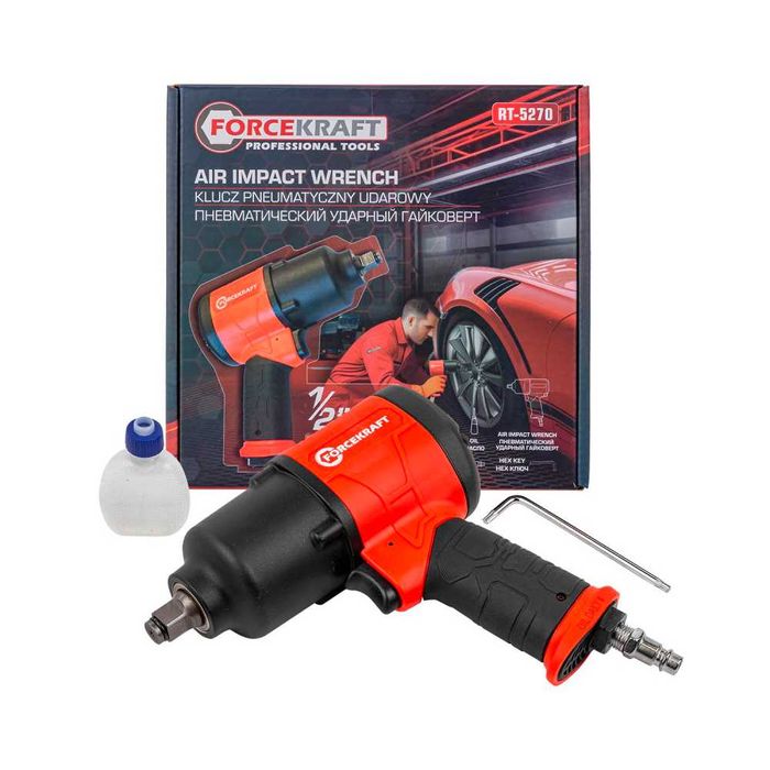 Пневматичен ударен гайковерт с къс шпиндел 12 720Nm ForceKraft