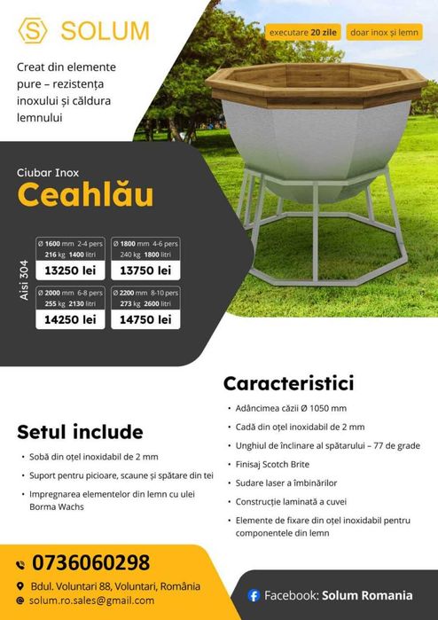 Ciubăr din lemn natural – Producător direct, calitate premium