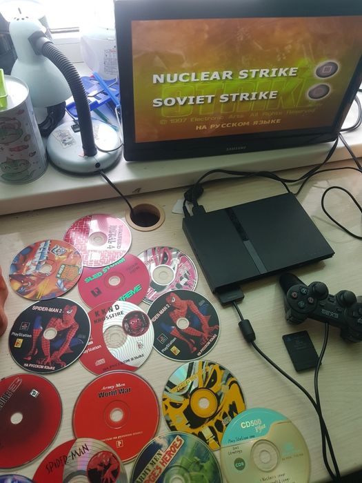Playstation 2 с оригинальными дисками