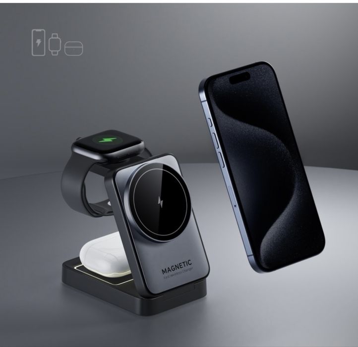 Зарядное устройство Foldable Magnetic USB Type-C черный