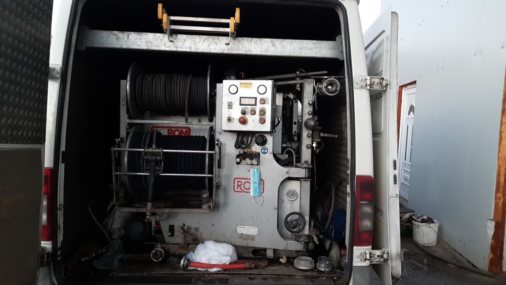 Vidanjare, Desfundare canalizare cu jet de apa, inspectie video