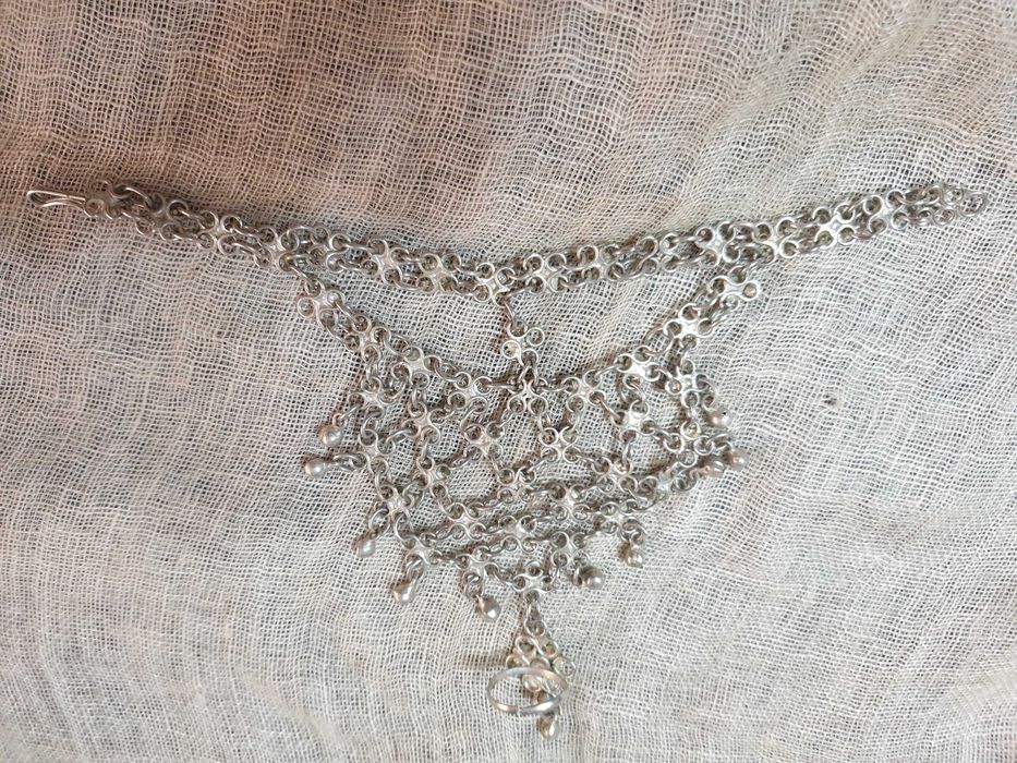 Арабски посребрен пръстен-гривна