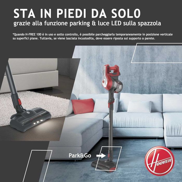 Aspirator vertical Hoover HF122GPT 011, 0.9 L, 22 V,sigilat
