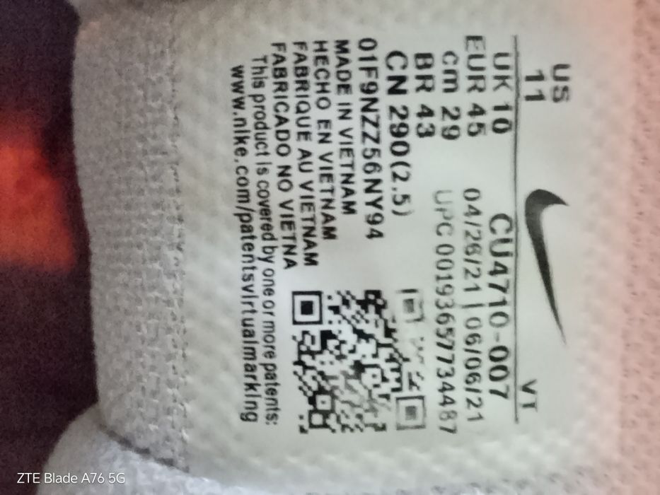 Маратонки Nike 45 номер