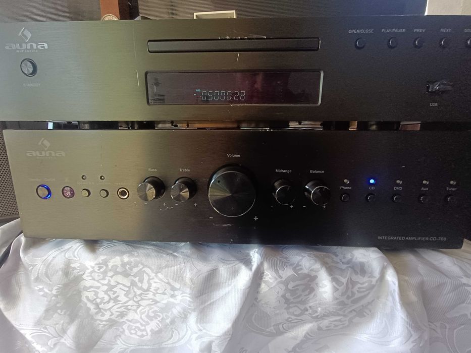 AMBELE Auna integrated amplifier CD-708 și Auna cd player