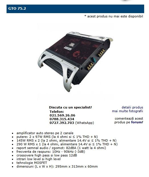 pachet subwoofer si amplificator