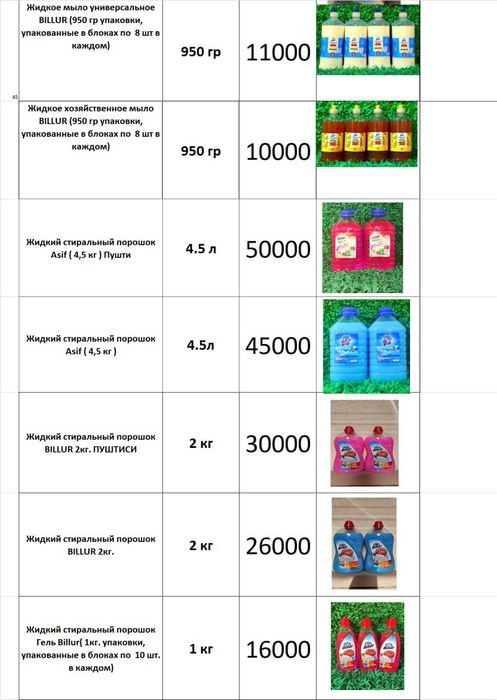 Парашок для оптовый склад для жидкий мило + гел  качствиный