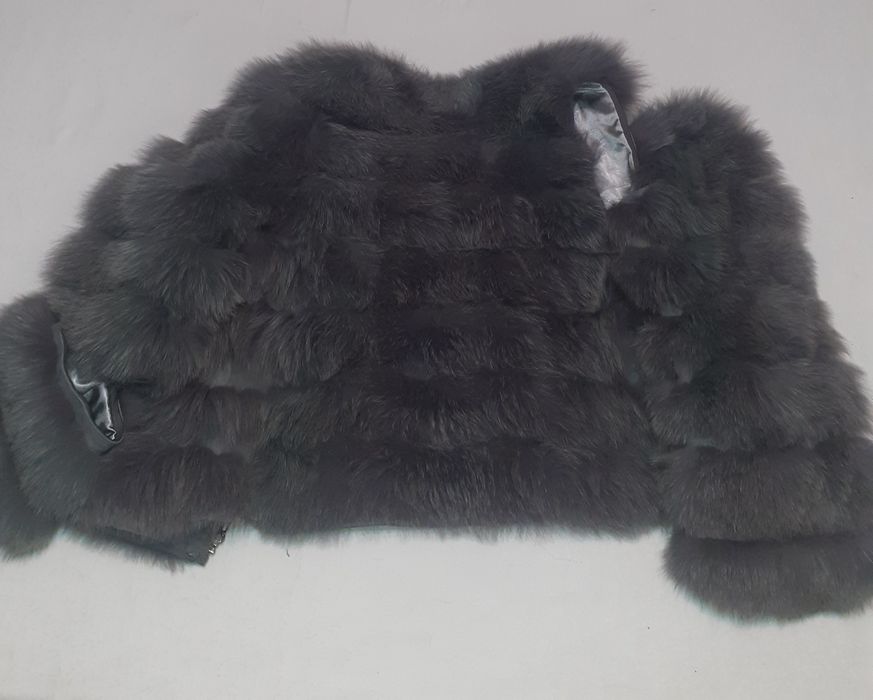 Haina/vesta blana naturala si piele intoarsa