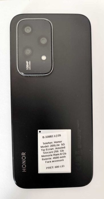 (AG 35)Telefon Honor 200Lite 5G b.33882 -680 Lei Garantie 2ani!