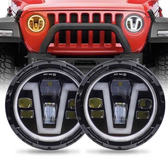 LED фарове 7 инча – къси/дълги/DRL/мигач, универсални 40W