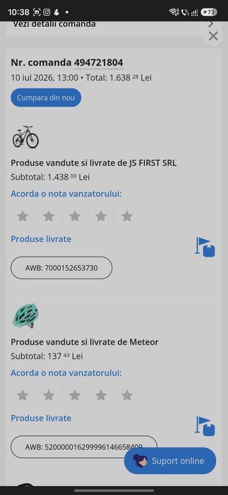 Bicicleta MTB Carpat Life cumparata recent și folosită 2 zile(în garanție)