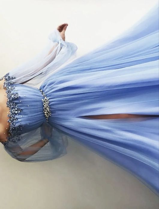 Rochie albastra lunga