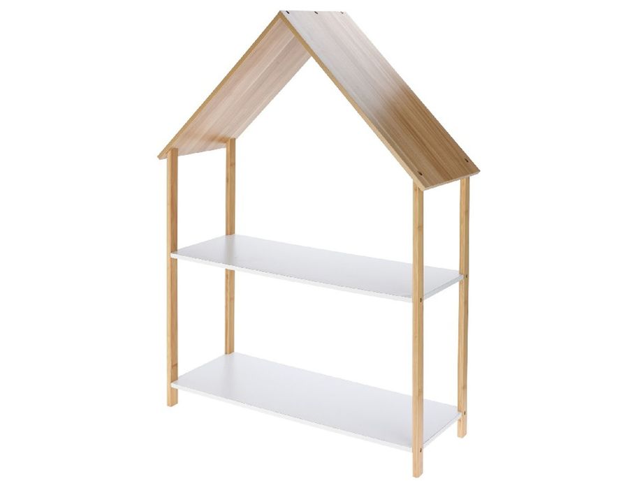 Детска Етажерка Къща дизайн с 2 рафта 80x30x108см библиотека за детска