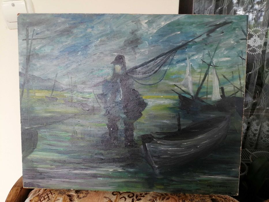 Tablou Myron Oliver - Pescarul pe inserat