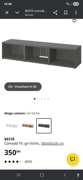 Vand comoda TV IKEA Besta
