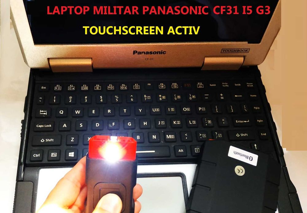 Kit Tester Auto Multimarca Laptop Panasonic CF31 + Interfata BT 12/24V