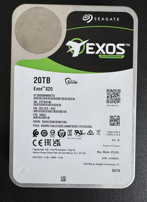 HDD 20TB Segate EXOS