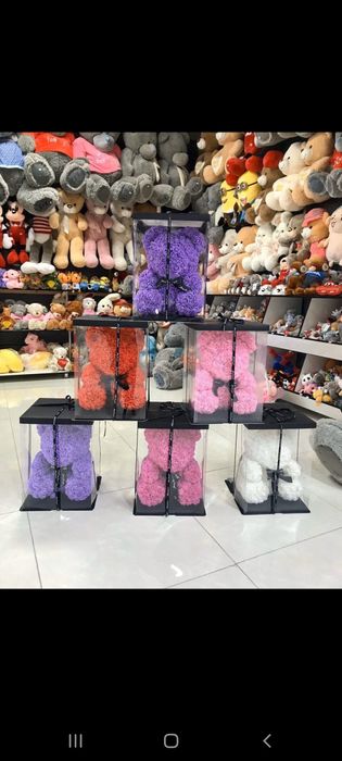 Мишки из роз СКИДКА 10%