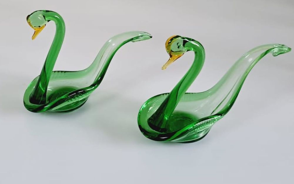 Пепельницы цветное стекло, хрусталь