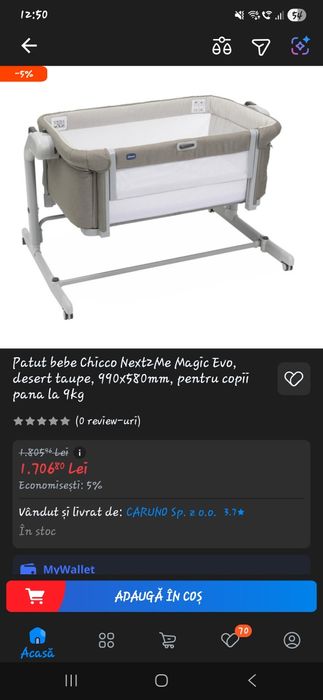 Co-sleeper Chicco Next2Me Magic Evo