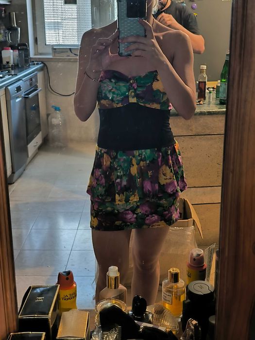 Шарена памучна рокля S