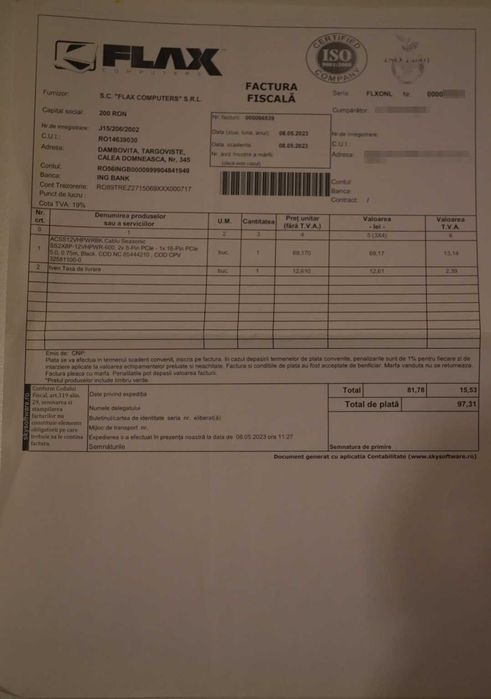 Seasonic Prime TX-700 Fanless 700W + cablu 12VHPWR, factura, garantie