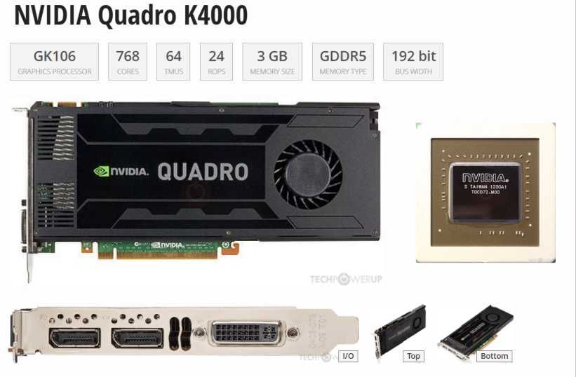 QUADRO K4000 nvidia - placa video 3GB GDDR5 192bit