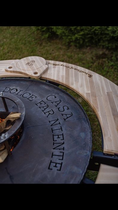 Grătar personalizat rotund cu plite interschimbabile