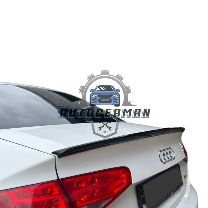 Лип Спойлер за Audi A4 B8 S Style черен гланц (2009-2012) заден spoiler за багажник на Ауди S Style A4 B8 тунинг спойлер добавка спортен за капак