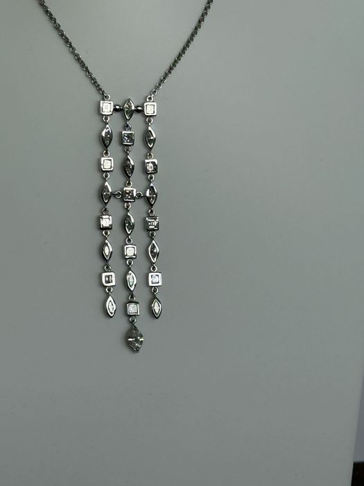 Дизайнерско 18К Златно Колие с 3К Диаманти; 13г 44см; Топ Оферта!