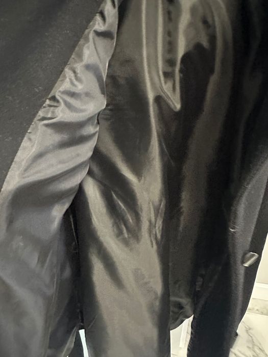 ТОП ЦЕНА Зимно дамско палто вълна и естествен косъм размер M/L