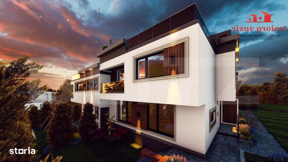 Apartament spatios 110 mp, 2 parcari, terasa si curte, finisat la chei