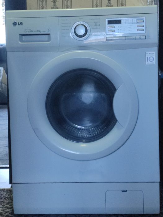 Markasi: LG Direct Drive Sigʻimi 6kg Yuklash turi old tomonda Rangi Oq