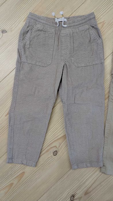 Лот детски бежови панталони 122, 6-7 години за момче. Карго и джинси