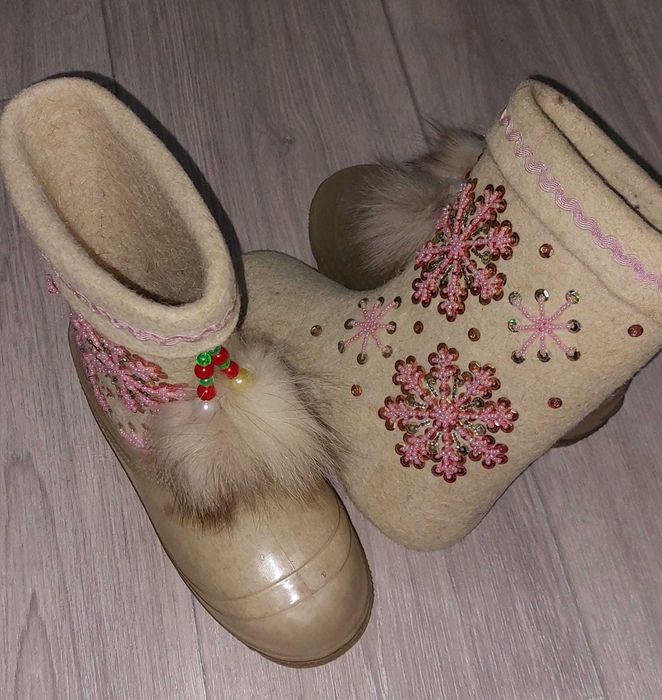 Валенки детские с галошами