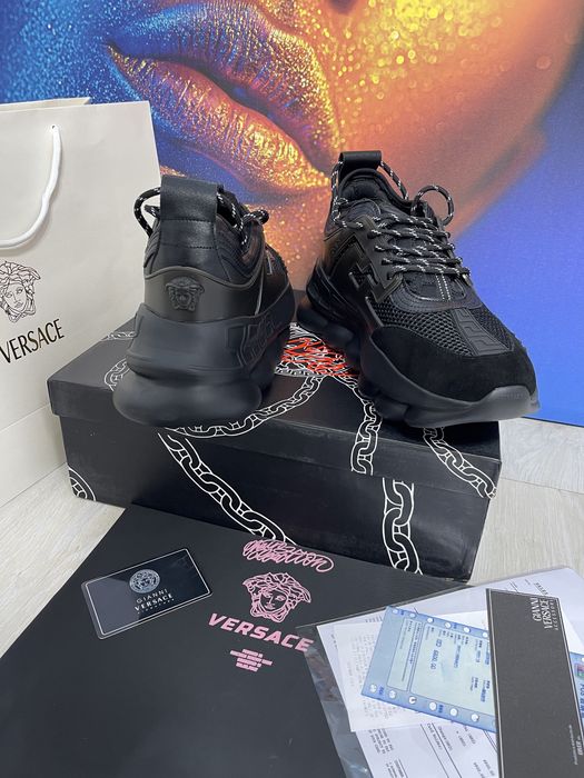 Adidasi Versace Chain Reaction piele naturala Premium Full Box