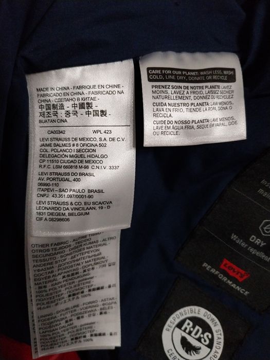 LEVIS-XS- размер, с гъши пух, водоустойчиво  оригинално дамско яке. 65