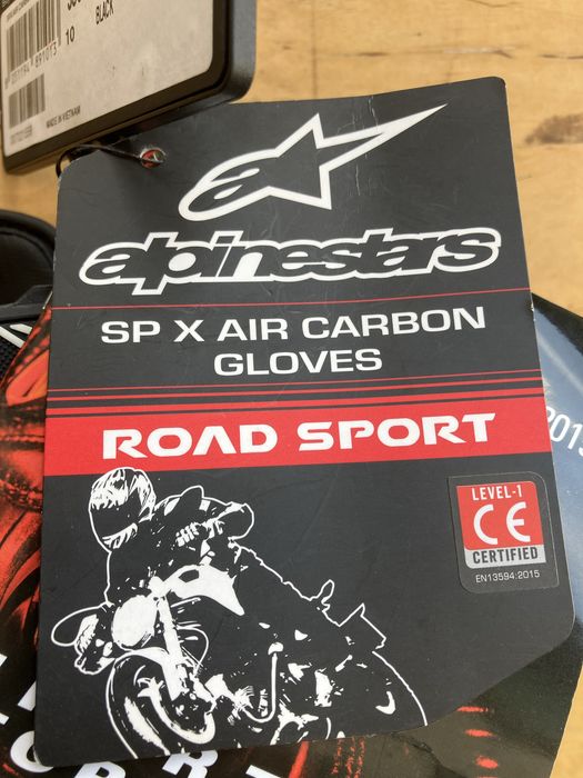Чисто нови мото ръкавици ALPINESTARS SP-X AIR CARBON Black L-размер