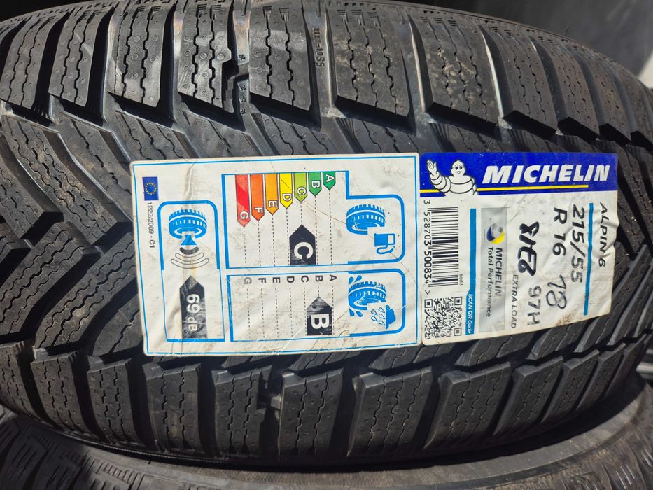 4 Anvelope M+S IARNA - 215/55/16 - Michelin Alpin 6 - NOI - DOT 2018 !