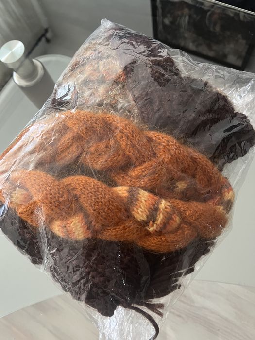 Ръчно плетени шал, шапка и лента + ПОДАРЪК 8 шалчета