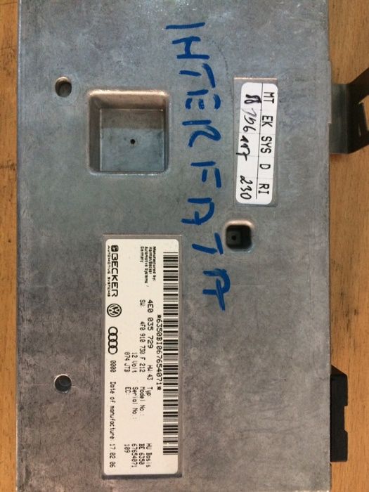 Interfata mmi audi a6 4f a5 a4 b8