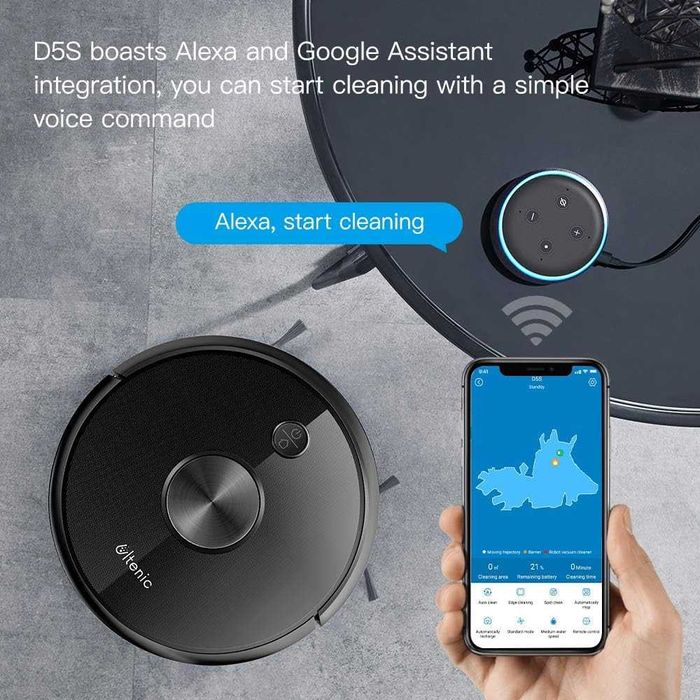 Роботизирана прахосмукачка Ultenic D5S 3 в 1, метене, прахосмучене