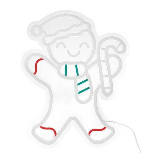 Декоративна коледна светеща LED фигура Бискитено човече