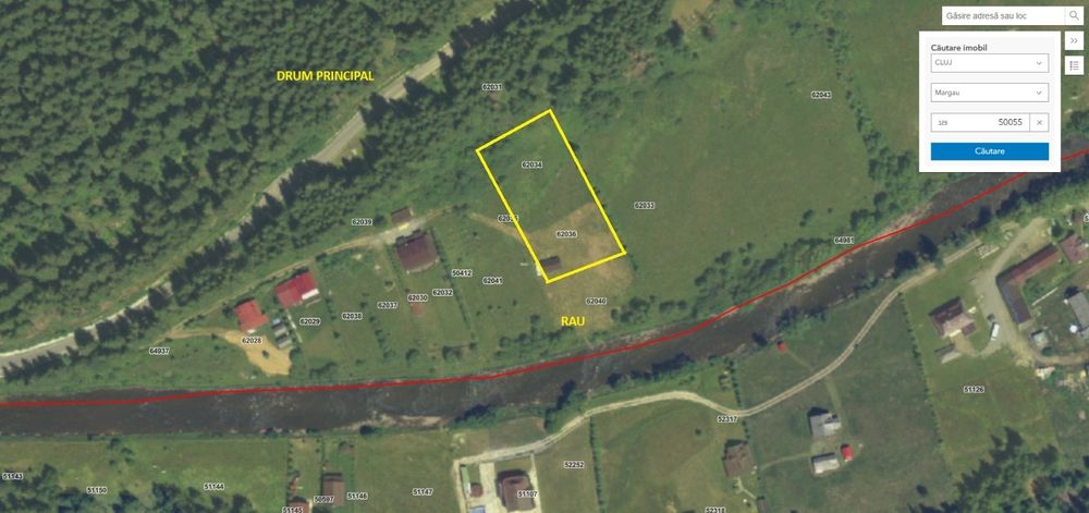 Vand 2596 mp teren intravilan cu foisor  lunca Rachitele Margau langa parau