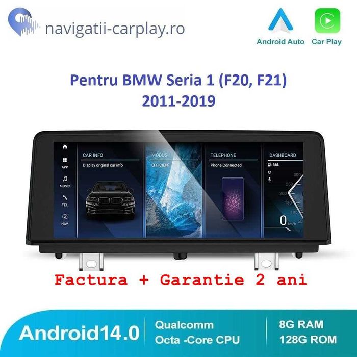 Navigatie Android BMW Seria 1 (F20, F21), Seria 2 (F22) CIC, NBT, EVO