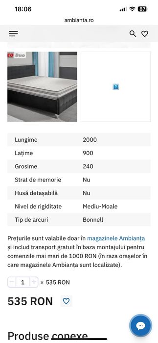 Pat tapitat  Amigo (Ambianta) 1 persoana 90x200 cu lada