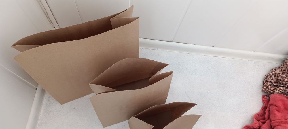 крафт пакеты без ручки серые  80тнг